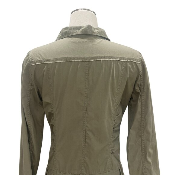 Deuce Jeans Utility Shirt Dress Army Green Button Front Cotton Safari Gorpcore M - Picture 12 of 12